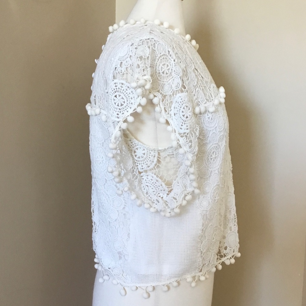 Revolve Tularosa Clayton Lace Pom Pom Top - Picture 6 of 12